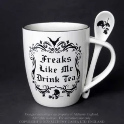 Alchemy Freaks like me drink Tea - muki + lusikka