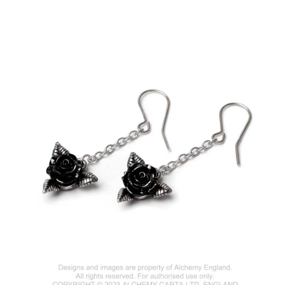 Alchemy Gothic Black Rose - Korvakorut