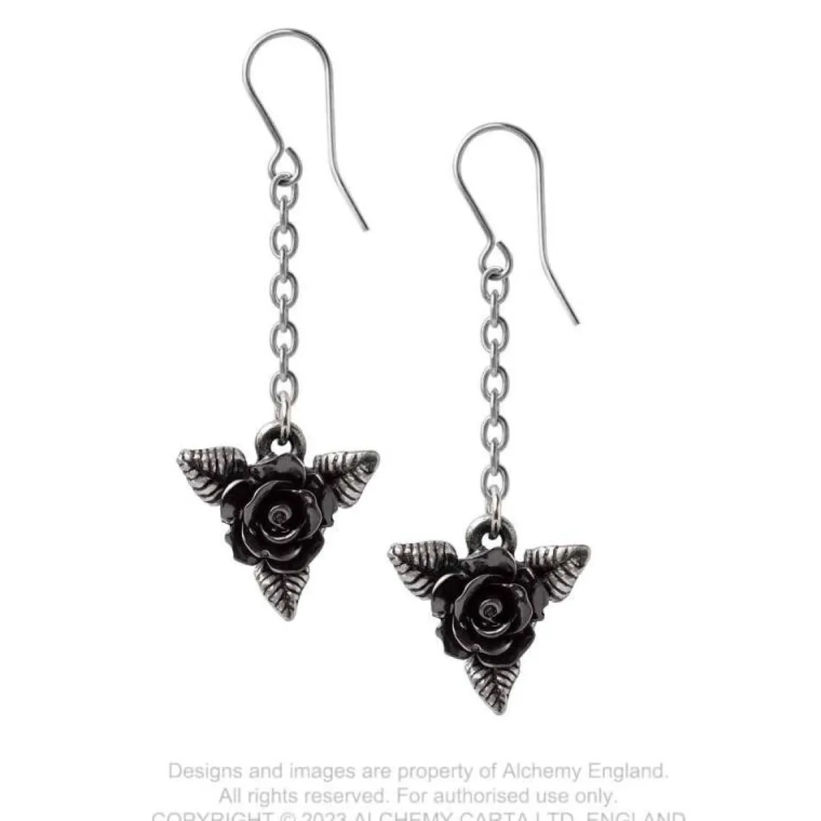Alchemy Gothic Black Rose - Korvakorut