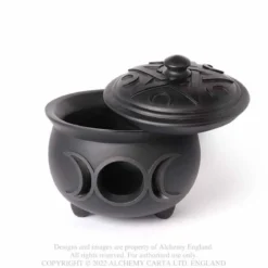 Alchemy Gothic Triple moon Cauldron pot -rasia