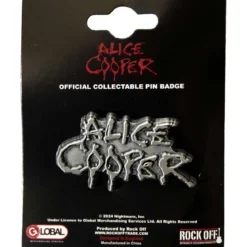 Alice Cooper: Dripping Logo Silver- Pinssi