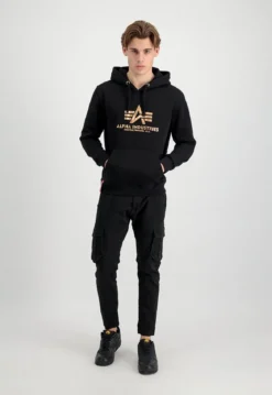 Alpha Industries Basic Foil Print - Huppari, musta-kulta