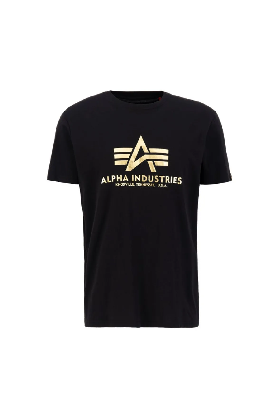 Alpha Industries Basic Foil Print - T-Paita, musta-kulta