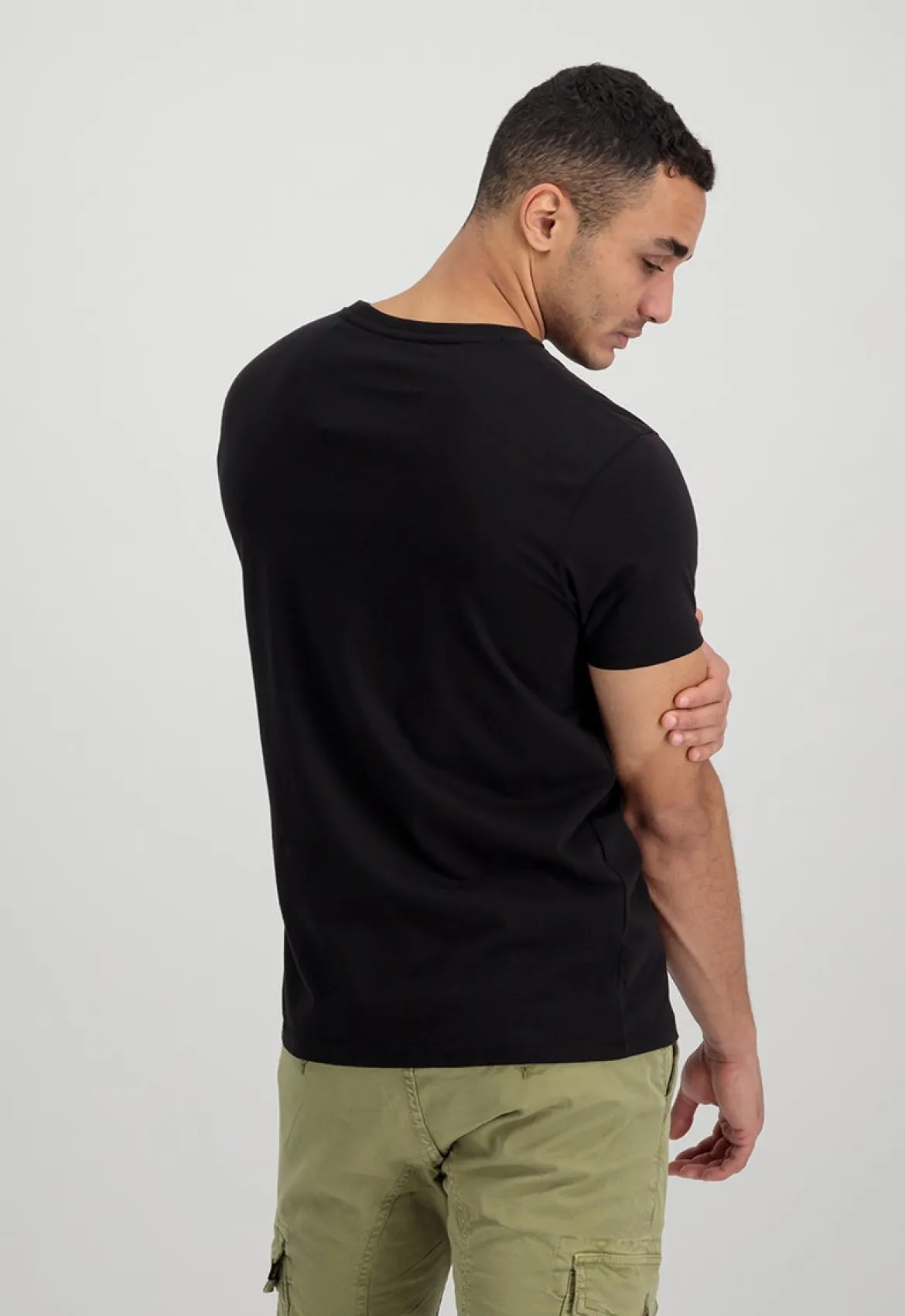 Alpha Industries Basic Foil Print - T-Paita, musta-kulta
