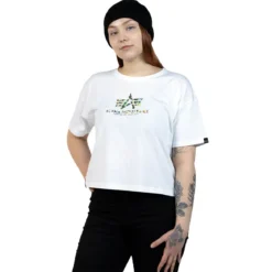 Alpha Industries Basic Holo Crystal - T-Paita, valkoinen-hopea
