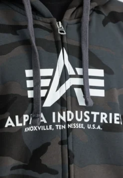 Alpha Industries Basic Zip Camo - Vetoketjuhuppari, black camo