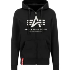 Alpha Industries Basic Zip - Vetoketjuhuppari, musta