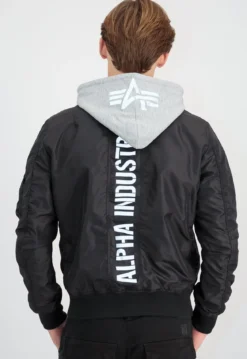 Alpha Industries MA-1 TT Back print - Pilottitakki hupulla