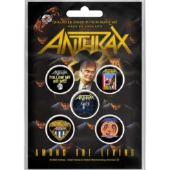 Anthrax Among the living - Pinssi setti 5kpl