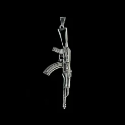 Assault Rifle -Riipus, hopeanvärinen