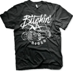 Bitchin' Rides Hot Rod Hot Girls - T-paita, musta