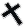 Black Cross - Brodeerattu kangasmerkki, selkä
