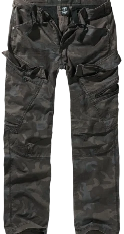 Brandit Adven Slim Fit - Reisitaskuhousut, darkcamo
