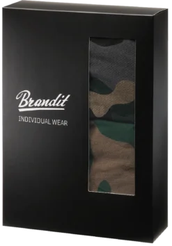 Brandit - Bokserit logolla, woodland/darkcamo