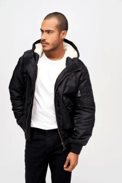 Brandit CWU Hooded Jacket - Talvitakki, musta