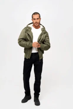 Brandit CWU Hooded Jacket - Talvitakki, oliivi