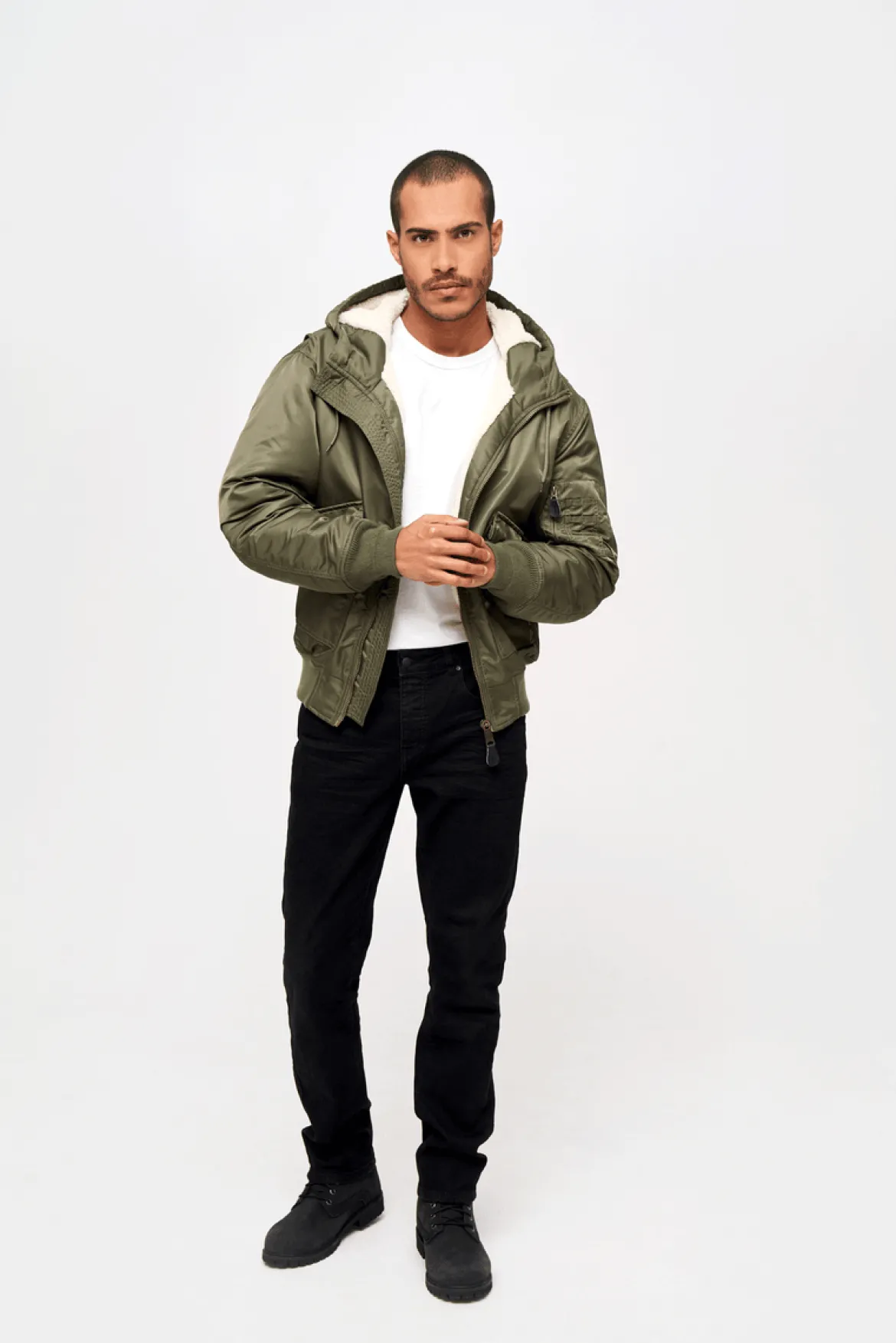 Brandit CWU Hooded Jacket - Talvitakki, oliivi