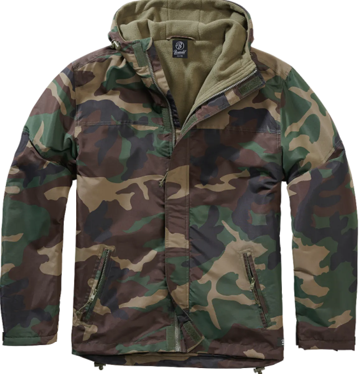 Brandit Frontzip - Tuulitakki, woodland