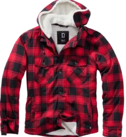 Brandit Lumberjacket - Välikausitakki, puna-musta