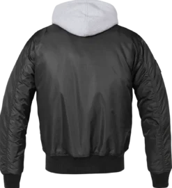 Brandit MA1 - hupullinen pilottitakki, musta/harmaa
