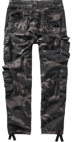 Brandit Pure Slim Fit - Reisitaskuhousut, darkcamo
