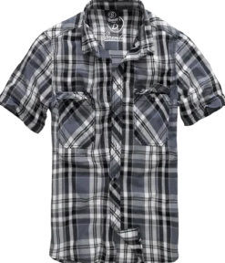 Brandit Roadstar 1/2 Sleeve - kauluspaita, anthracite checked