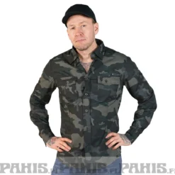 Brandit SlimFit Darkcamo - kauluspaita