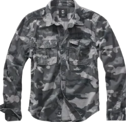 Brandit Vintage - kauluspaita, Grey camo