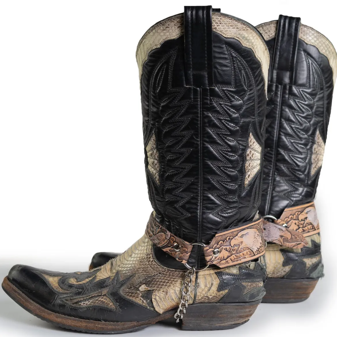 Bullet 69 Big white eagle, black - Bootsiremmit 2kpl