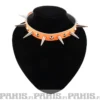 Bullet 69- Choker, Medium Cones Fluorescent Patent Orange