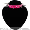 Bullet 69- Choker, Medium Cones Fluorescent Patent Pink