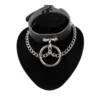 Bullet 69- Choker, Ring and chain, black