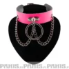 Bullet 69- Choker, Ring and chain Fluorescent Pink