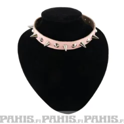 Bullet 69- Choker, Small Cones Baby Pink