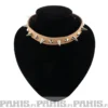 Bullet 69- Choker, Small Cones Beige