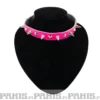 Bullet 69- Choker, Small Cones Fluorescent Pink