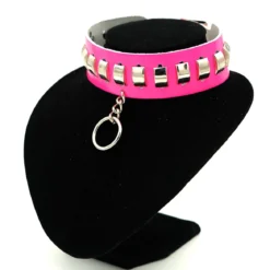 Bullet 69curved metal fitting pink - Choker