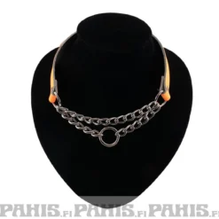 Bullet 69Double Hanging Chain - Choker, Fluorescent Orange