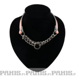 Bullet 69Double Hanging Chain - Choker, Baby Pink
