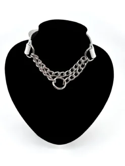 Bullet 69Double Hanging Chain - Choker, White