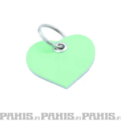 Bullet69 Fluorescent Green Heart - Nahka avaimenperä