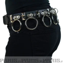 Bullet69 handle plate with large ring - Nahkavyö