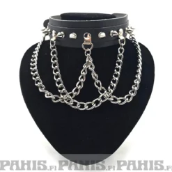 Bullet 69Hanging Chains and Rivet Spike - Choker
