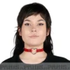 Bullet 69heart fitting - Choker, red