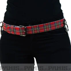 Bullet69 Medium rings tartan - Nahkavyö