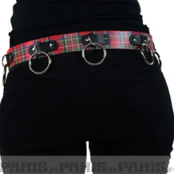 Bullet69 Medium rings tartan - Nahkavyö