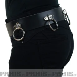 Bullet69 medium rings with handle plate - Leveä nahkavyö