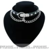 Bullet 691row conical and chain and ring - Choker