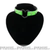 Bullet 69Row Conical with Heart - Choker, Fluorescent Patent Green