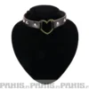 Bullet 69Row Conical with Heart - Choker, Brown